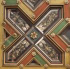 Dochovaný renesanční strop ve Sloupovém sále 
(klikni pro zvětšení)