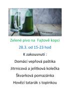 Zelen pivo na  Fajtov kopci