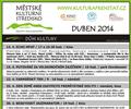 Kulturn� program na duben 2014