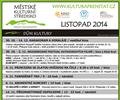 Kulturn� program na listopad 2014